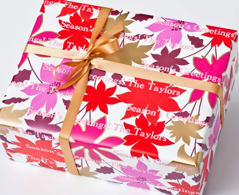 Name Maker Personalized Gift Wrap - Poinsetta Blossom Name Maker Personalized Gift Wrap - Poinsetta Blossom