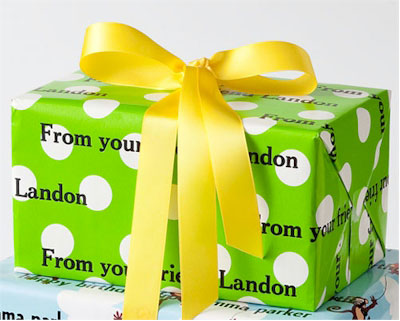 Name Maker Personalized Gift Wrap - Preppy Dot Lime Name Maker Personalized Gift Wrap - Preppy Dot Lime