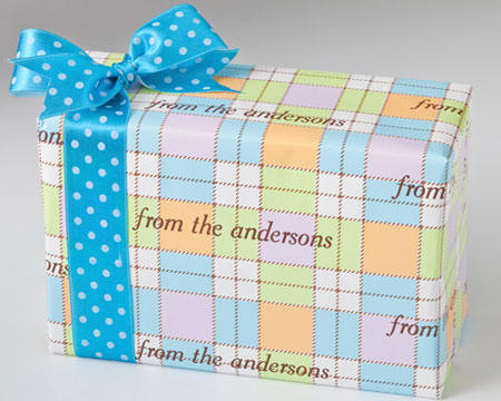 Name Maker Personalized Gift Wrap - Pastel Plaid Name Maker Personalized Gift Wrap - Pastel Plaid