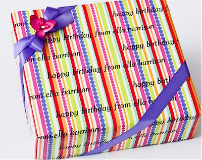 Name Maker Personalized Gift Wrap - Sorbet Stripe Name Maker Personalized Gift Wrap - Sorbet Stripe