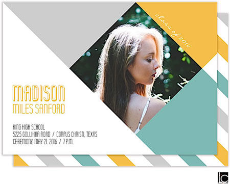 Lauren Chow Graduation Digital Photo Announcements - Geometric (Grad Sale 2022)