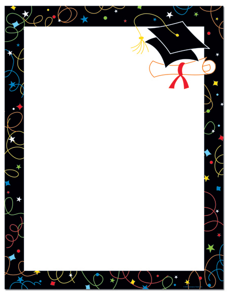 Imprintable Blank Stock - Grad Swirls Letterhead (Graduation) by Masterpiece Studios