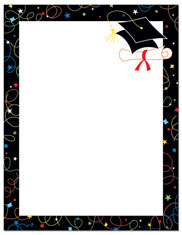 Imprintable Blank Stock - Grad Swirls Letterhead (Graduation) by Masterpiece Studios