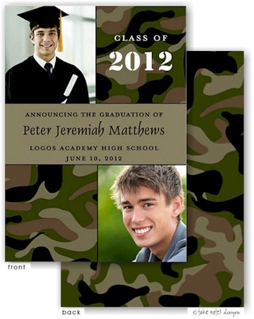 Take Note Designs - Camo Graduation Announcements (Photo)