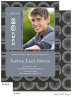 Take Note Designs - Charcoal Circles Graduation Announcements (Graduation) (Photo)