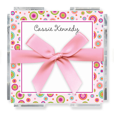 Great Gifts by Chatsworth - Colorful Memo Squares -Pink Circles