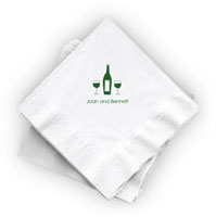 Great Gifts by Chatsworth - Cocktail Napkins (Wine Bottle and Glasses)