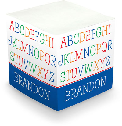 Great Gifts by Chatsworth - Memo Cubes/Sticky Notes (Bright Blue Alphabet) Great Gifts by Chatsworth - Memo Cubes/Sticky Notes (Bright Blue Alphabet)