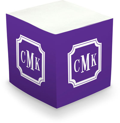 Great Gifts by Chatsworth - Memo Cubes/Sticky Notes (Create-Your-Own - Square Monogram)