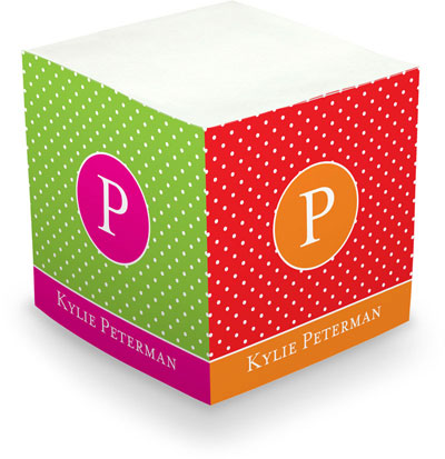 Great Gifts by Chatsworth - Memo Cubes/Sticky Notes (Circle Initial)
