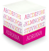Great Gifts by Chatsworth - Memo Cubes/Sticky Notes (Hot Pink Alphabet)