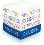 Great Gifts by Chatsworth - Memo Cubes/Sticky Notes (Bright Blue Alphabet)