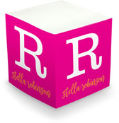 Great Gifts by Chatsworth - Memo Cubes/Sticky Notes (Hot Pink Initial)