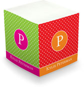 Great Gifts by Chatsworth - Memo Cubes/Sticky Notes (Circle Initial)