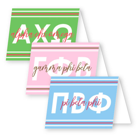 Sorority Stationery/Thank You Notes by Donovan Designs (Scripty Sorority Foldover)