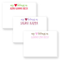 Sorority Notepads by Donovan Designs (Heart Dittie Sorority Notepad)