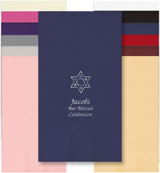 Star Of David Personalized Foil Stamped Guest Towels by Embossed Graphics