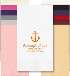 Anchor Personalized Foil Stamped Guest Towels by Embossed Graphics