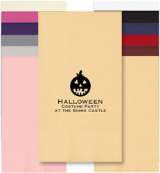 Halloween Pumpkin Personalized Foil Stamped Guest Towels by Embossed Graphics