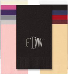 Eminent Monogram Personalized Foil Stamped Guest Towels by Embossed Graphics