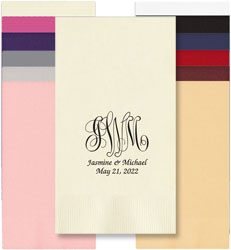 Pamplona Couples Personalized Foil Stamped Guest Towels by Embossed Graphics