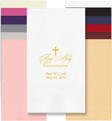 First Holy Communion Personalized Foil Stamped Guest Towels by Embossed Graphics