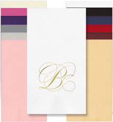 Flourish Personalized Foil Stamped Guest Towels by Embossed Graphics