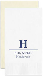 Initial and Name Personalized Flat Printed Guest Towels by Embossed Graphics