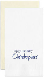 Declaration Personalized Flat Printed Guest Towels by Embossed Graphics