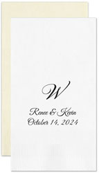 Serenity Personalized Flat Printed Guest Towels by Embossed Graphics