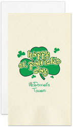 St. Patrick's Day Personalized Flat Printed Guest Towels by Embossed Graphics