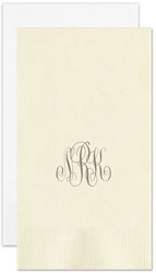 Delavan Monogram Personalized Flat Printed Guest Towels by Embossed Graphics