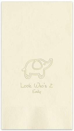 Elephant Personalized Blind Embossed Guest Towels by Embossed Graphics Elephant Personalized Blind Embossed Guest Towels by Embossed Graphics
