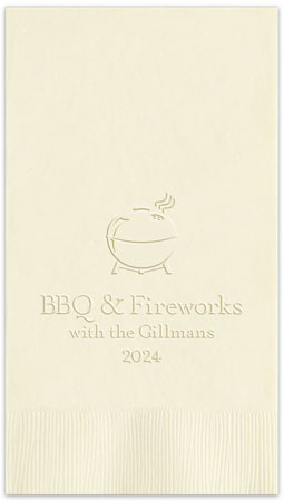 BBQ Personalized Blind Embossed Guest Towels by Embossed Graphics BBQ Personalized Blind Embossed Guest Towels by Embossed Graphics