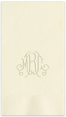 Heartfield Monogram Personalized Blind Embossed Guest Towels by Embossed Graphics