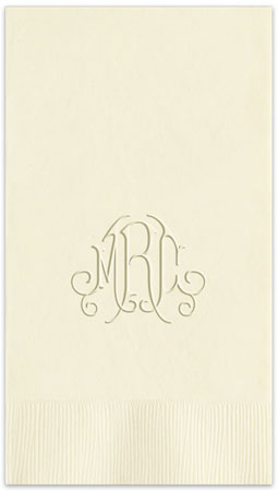 Heartfield Monogram Personalized Blind Embossed Guest Towels by Embossed Graphics Heartfield Monogram Personalized Blind Embossed Guest Towels by Embossed Graphics