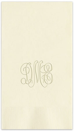 Classic Monogram Personalized Blind Embossed Guest Towels by Embossed Graphics Classic Monogram Personalized Blind Embossed Guest Towels by Embossed Graphics