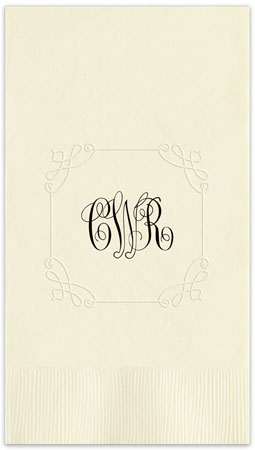 Camden Embossed-Frame Monogram Personalized Foil Stamped Guest Towels by Embossed Graphics Camden Embossed-Frame Monogram Personalized Foil Stamped Guest Towels by Embossed Graphics