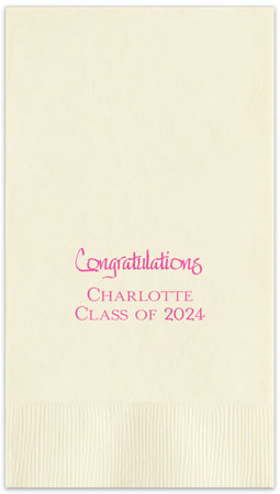 Celebration Personalized Foil Stamped Guest Towels by Embossed Graphics