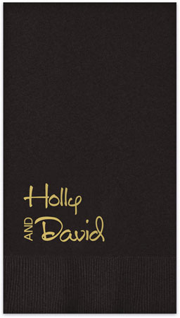 Luxe Personalized Foil Stamped Guest Towels by Embossed Graphics Luxe Personalized Foil Stamped Guest Towels by Embossed Graphics