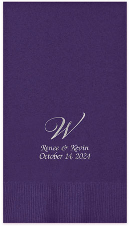 Serenity Personalized Foil Stamped Guest Towels by Embossed Graphics