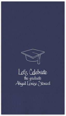 Graduation Cap Personalized Foil Stamped Guest Towels by Embossed Graphics Graduation Cap Personalized Foil Stamped Guest Towels by Embossed Graphics