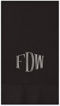 Eminent Monogram Personalized Foil Stamped Guest Towels by Embossed Graphics Eminent Monogram Personalized Foil Stamped Guest Towels by Embossed Graphics