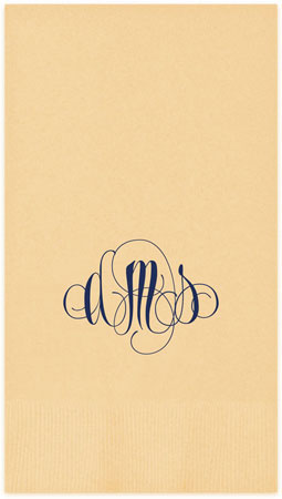 Firenze Monogram Personalized Foil Stamped Guest Towels by Embossed Graphics Firenze Monogram Personalized Foil Stamped Guest Towels by Embossed Graphics