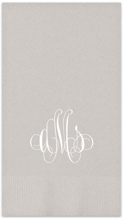 Elise Monogram Personalized Foil Stamped Guest Towels by Embossed Graphics Elise Monogram Personalized Foil Stamped Guest Towels by Embossed Graphics