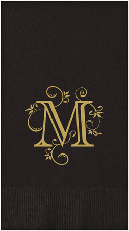 Flourishing Meadow Initial Personalized Foil Stamped Guest Towels by Embossed Graphics Flourishing Meadow Initial Personalized Foil Stamped Guest Towels by Embossed Graphics