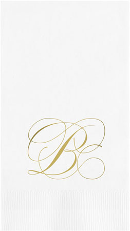 Flourish Personalized Foil Stamped Guest Towels by Embossed Graphics