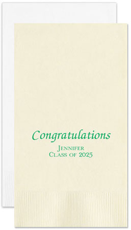 Celebration Personalized Flat Printed Guest Towels by Embossed Graphics