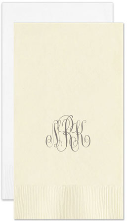 Delavan Monogram Personalized Flat Printed Guest Towels by Embossed Graphics