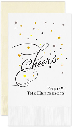 Cheers Personalized Guest Towels by Embossed Graphics
